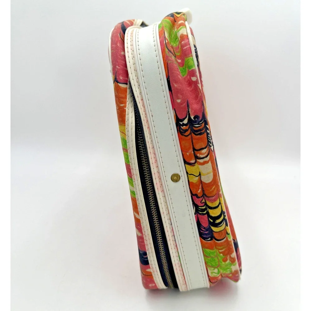 Vintage Colorful Geometric Groovy Suitcase 1960-70s MCM